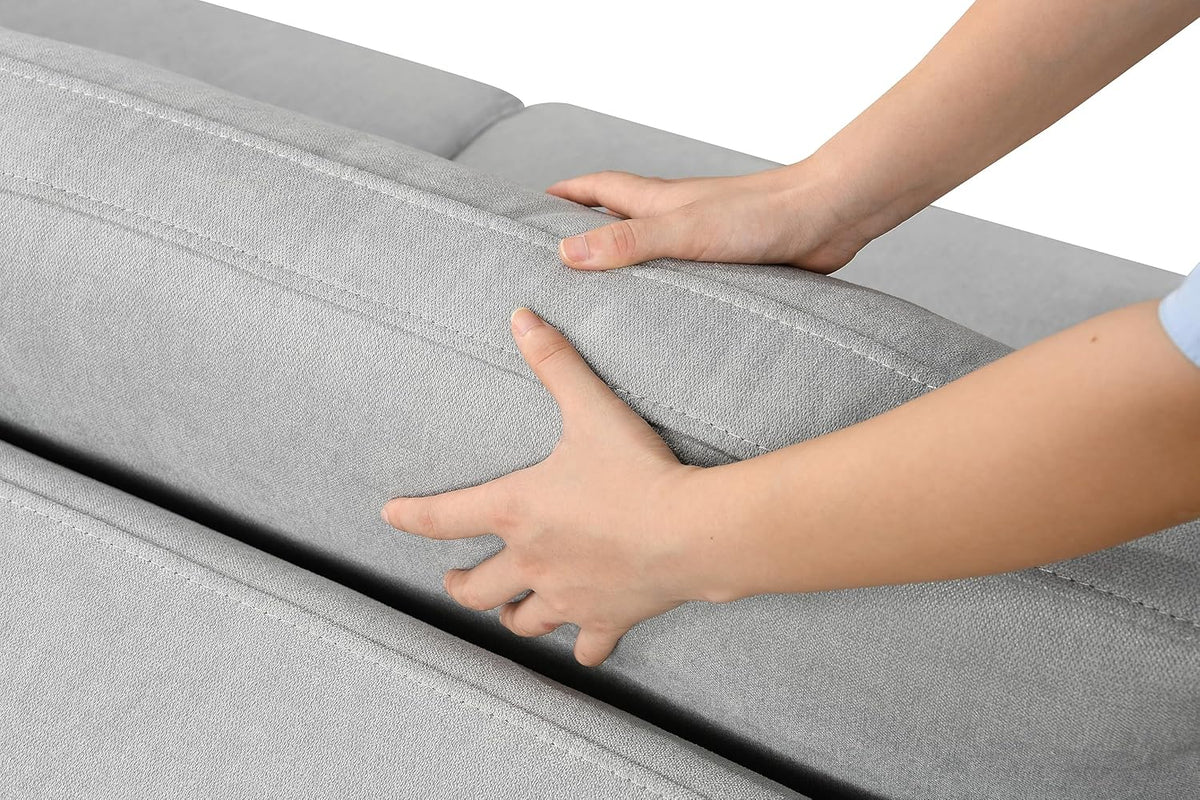 Light Gray Queen Sleeper Sofa Bed with Pullout Bed A2878