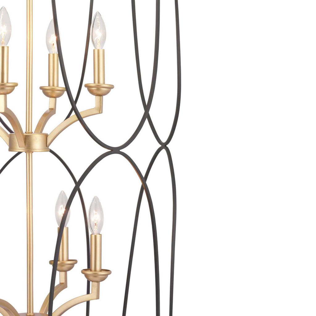 Eight Light Foyer Black E170