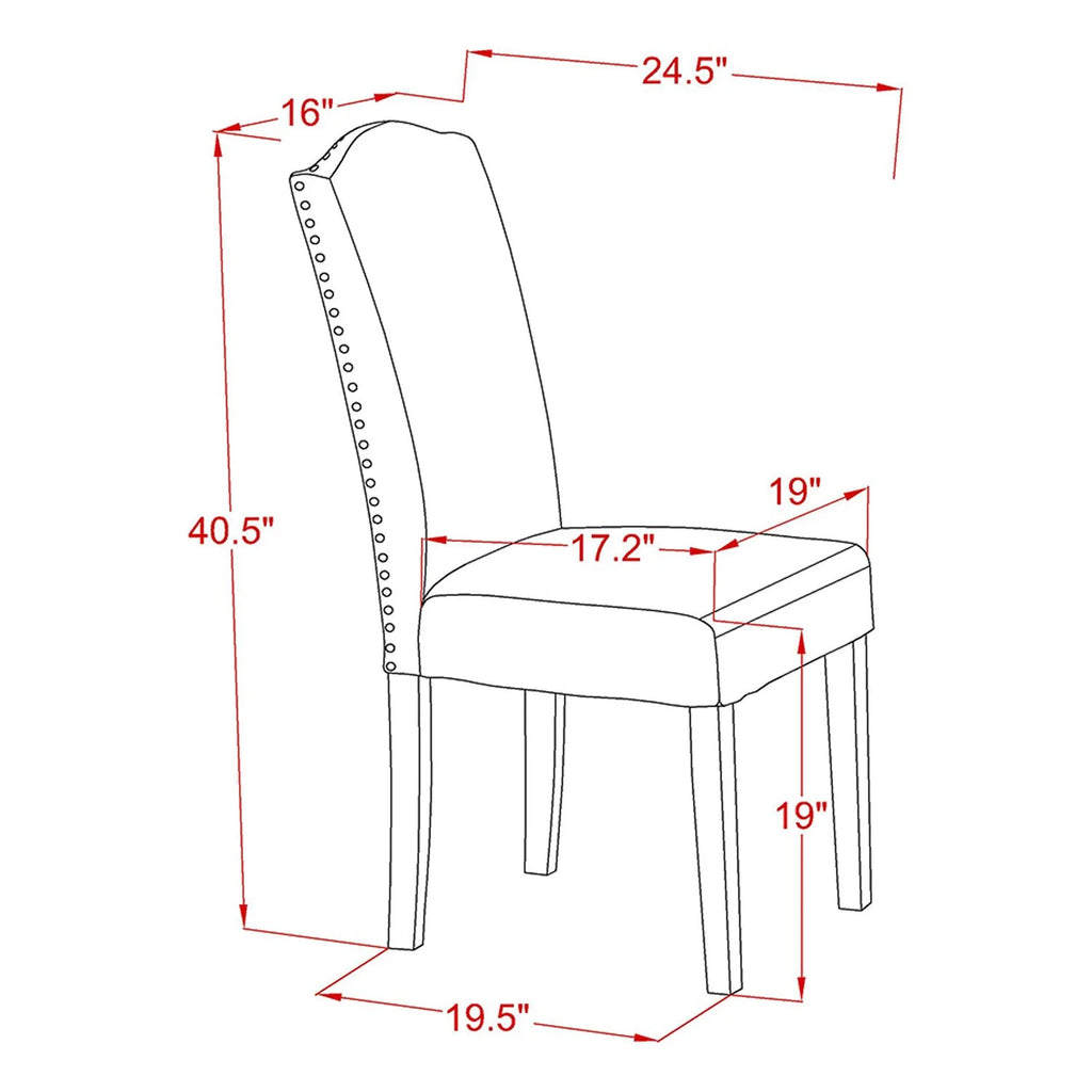 Pu Leather Chair Set Of 2 F86732