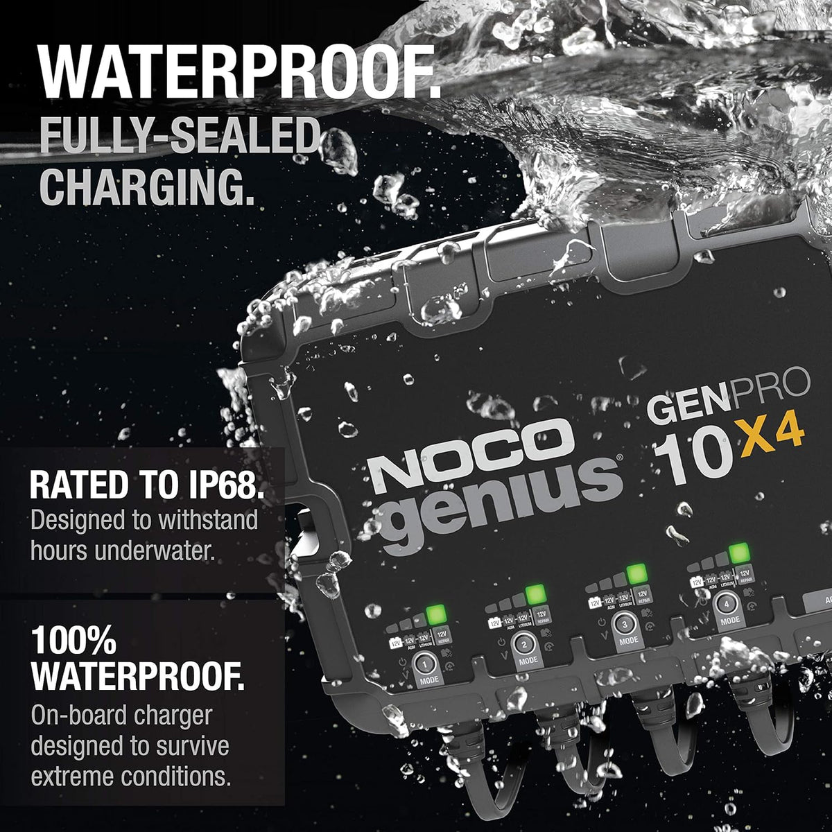 4-Bank 40-Amp Fully-Automatic Smart Marine Charger V783962