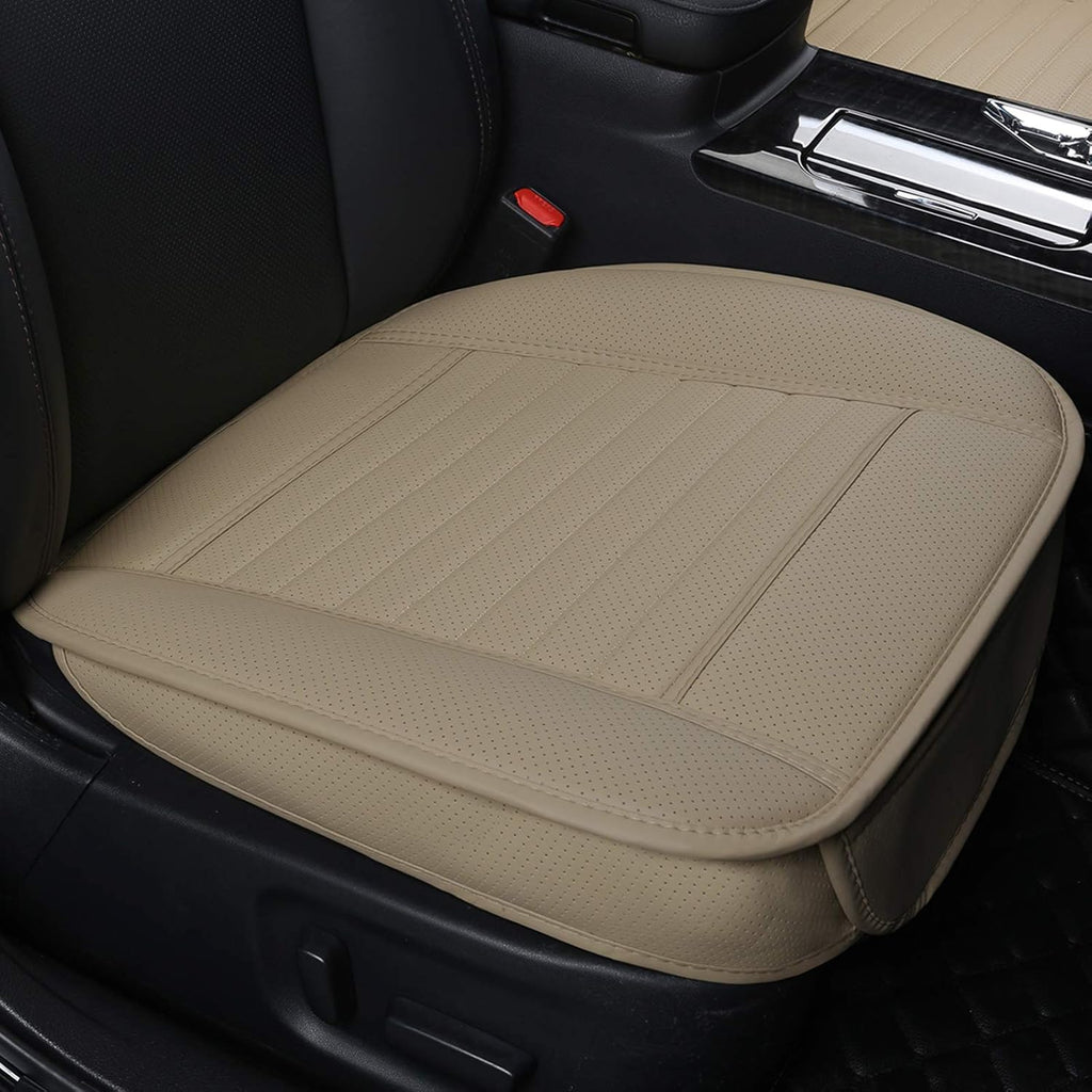 Beige-Tan PU Leather Car Seat Cover Bottom, 1pcs G77179