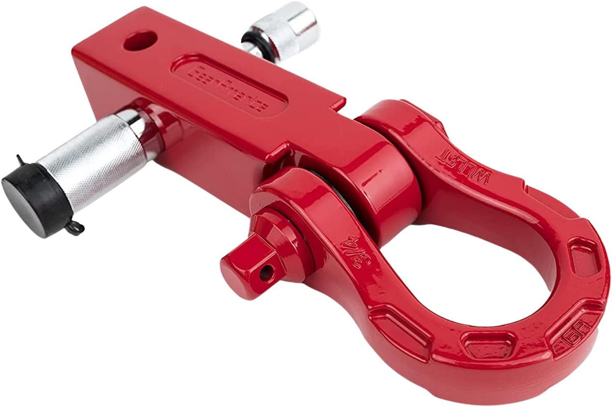 Red Aluminum Hitch Receiver Bundle with Hitch Lock Z3421