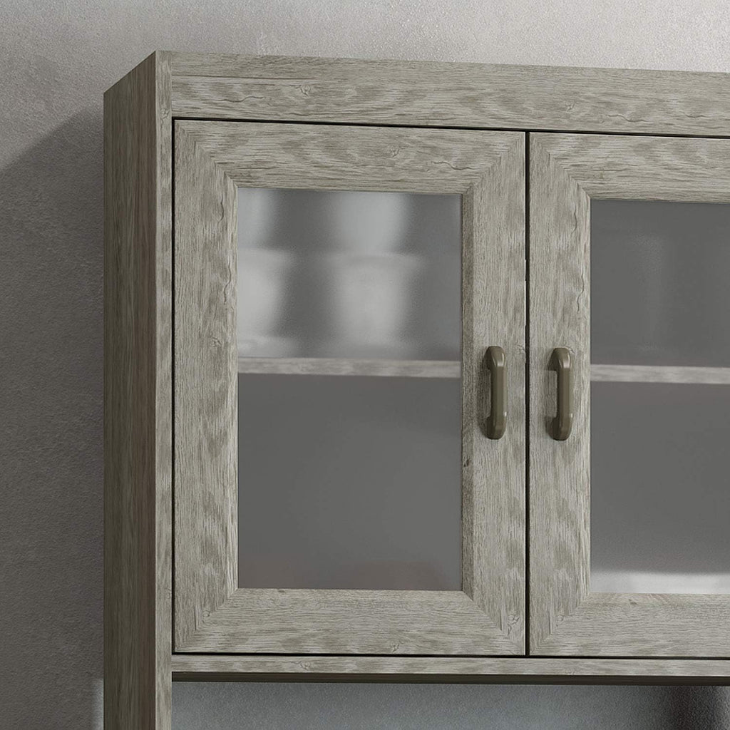 Microwave Cabinet with Double Glass Doors B1663