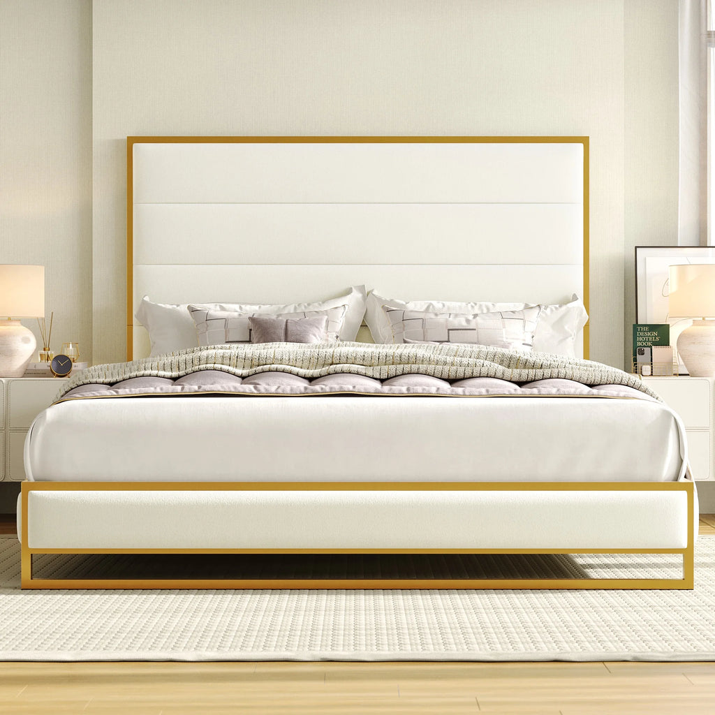 Queen Size Black Velvet Upholstered Platform Bed B80119
