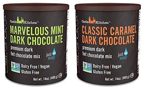 Natural Hot Chocolate Mix Variety Pack Dairy-Free Vegan Pack of 2 14 oz Each O383