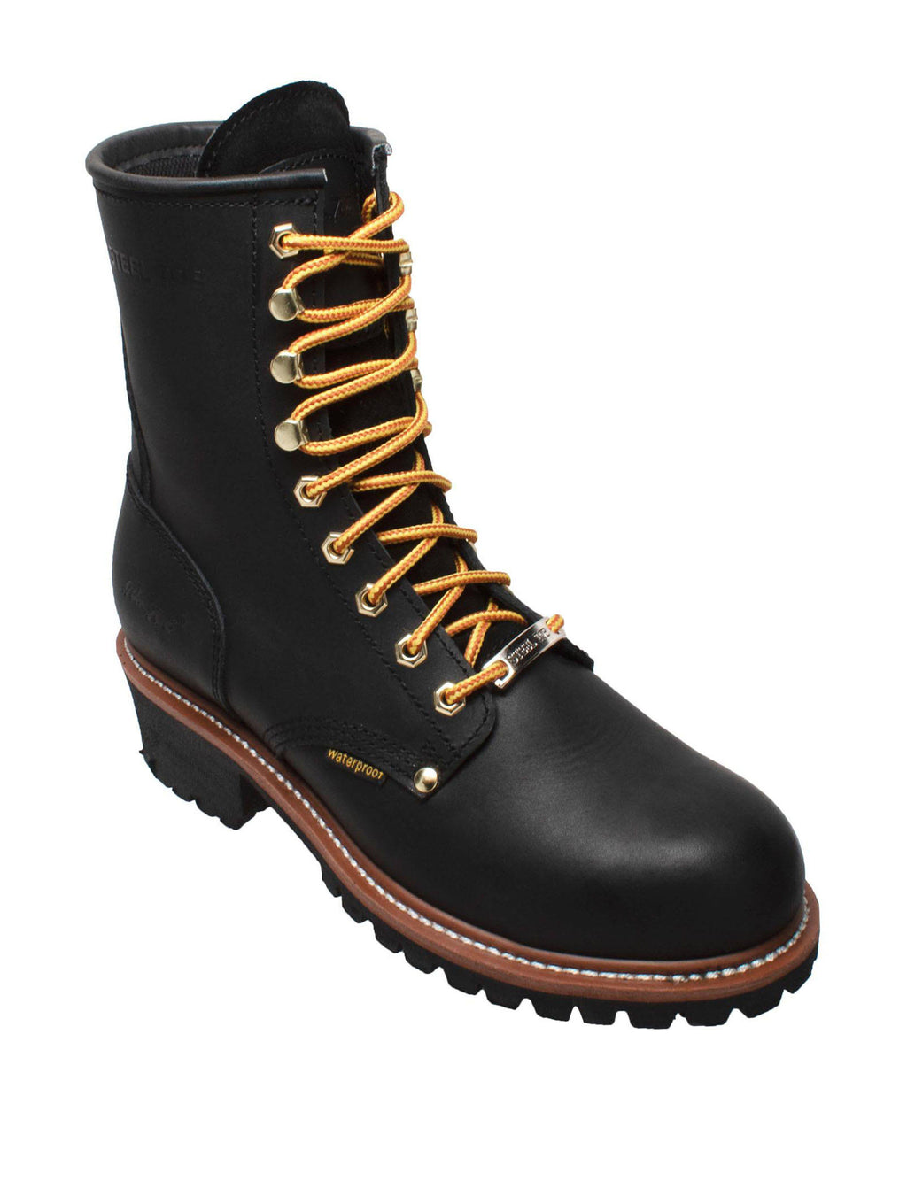 Waterproof Logger Black Work Boots A986