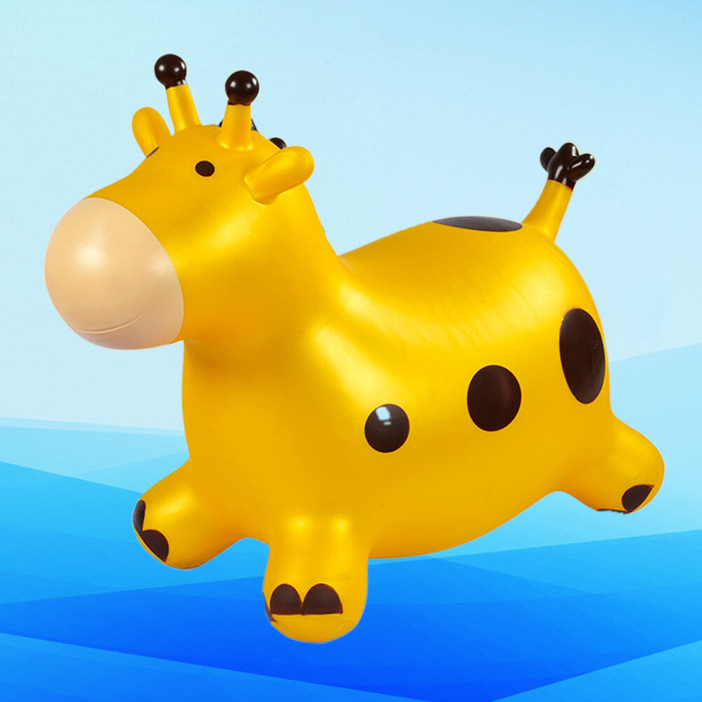 Inflatable Bouncing Horse Toy with Air Pump (Yellow) Y26832