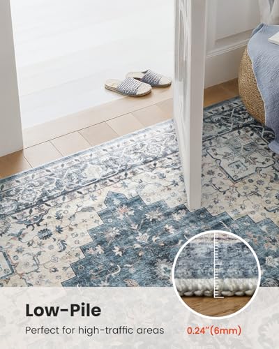8x10 Washable Low-Profile Area Rug with Non-Slip Backing H338