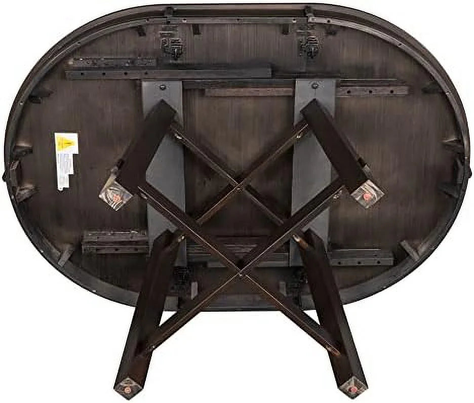Round Extendable Wood Dining Table with 16" Leaf P3059