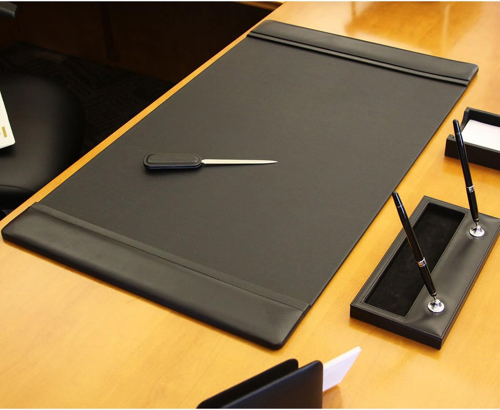 Black Leather Desk Pad W850652
