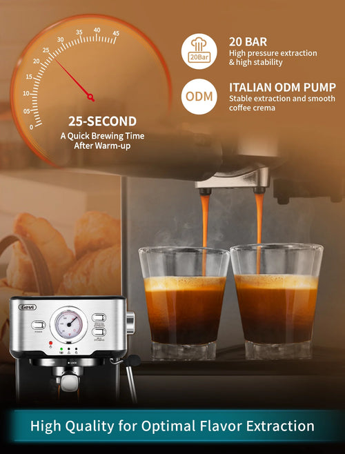 15 Bar Espresso Machine with Steamer W713