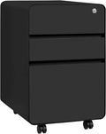 Black 3-Drawer Mobile File Cabinet Q946398