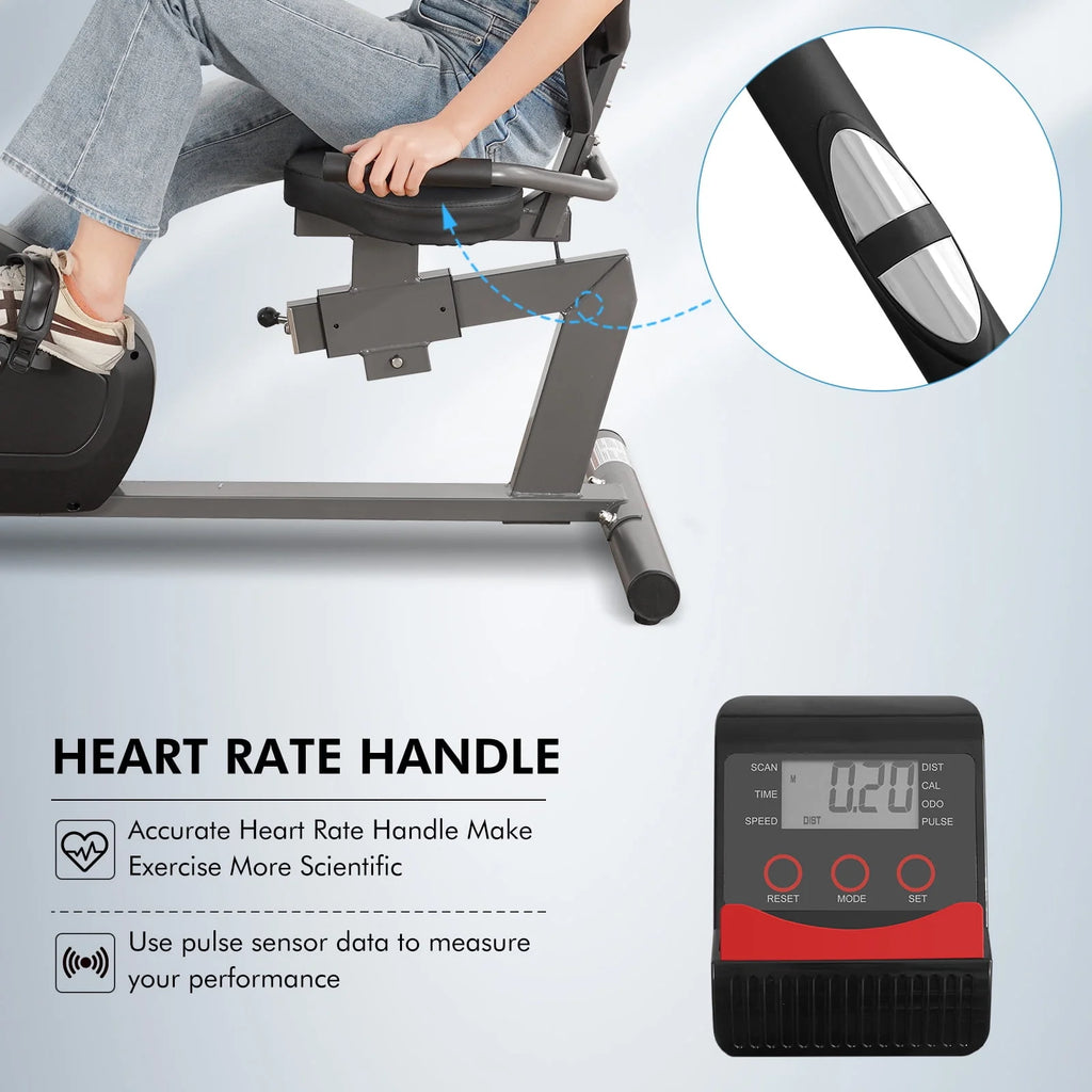 Recumbent Exercise Bike 8 Levels Quiet R475