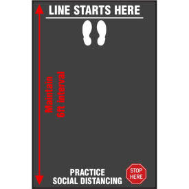 Black Safety Message Mat 3/8x22 Thick 4 x 6 J45232
