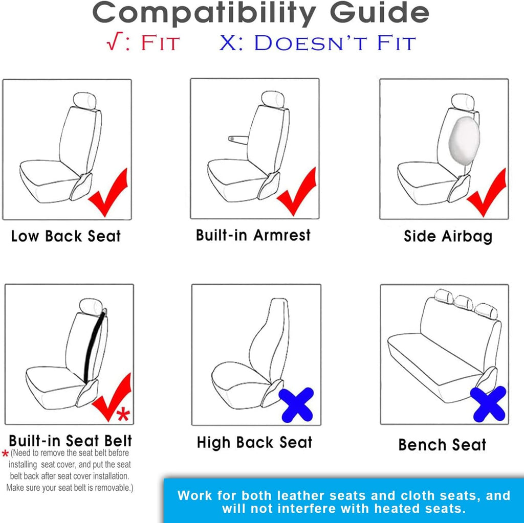 Genuine Australian Sheepskin Car Seat Cover, 1pc - White/Black L342495