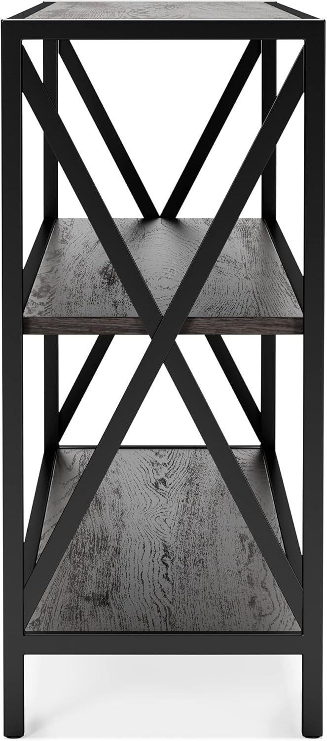2 Tier Dark Gray Bookcase I3448