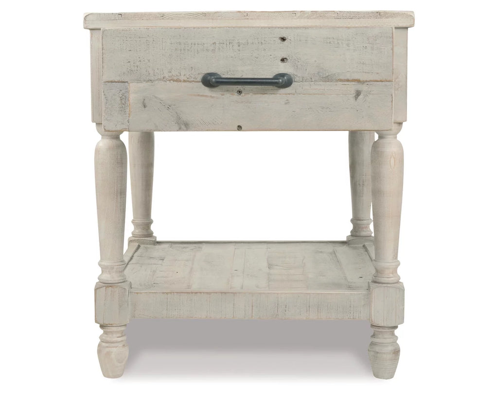 Whitewash End Table D844