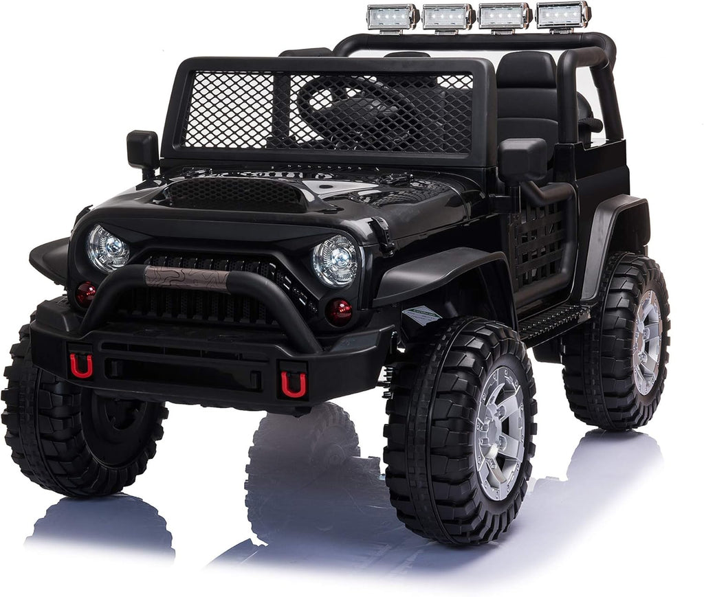 12V Ride On Truck with Remote Control, Music, Bluetooth, Black J88445