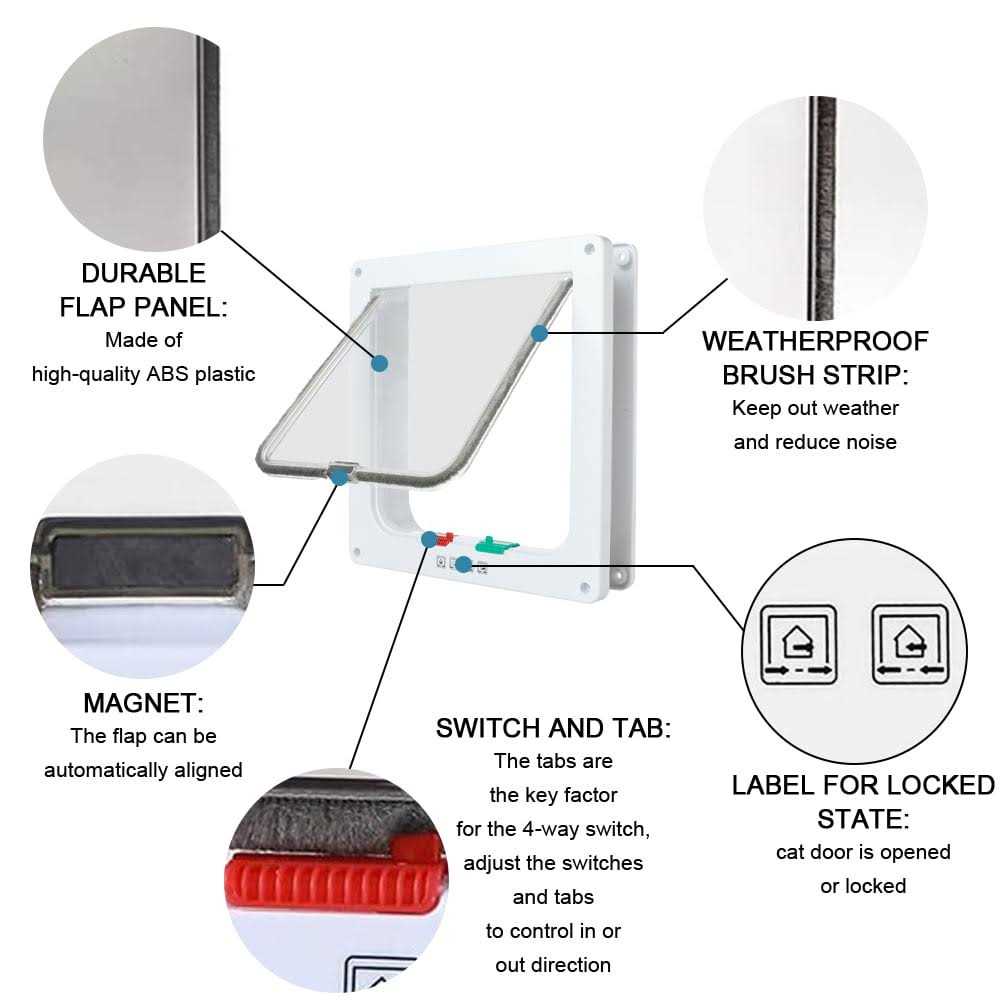 4 Way Locking Cat Door Y30016