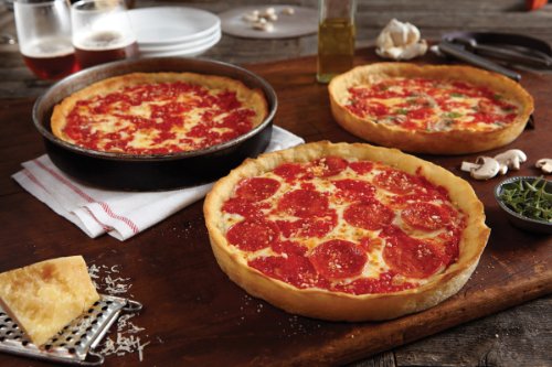 6 Deep Dish Pizzas (3 Sausage 3 Pepperoni) J572