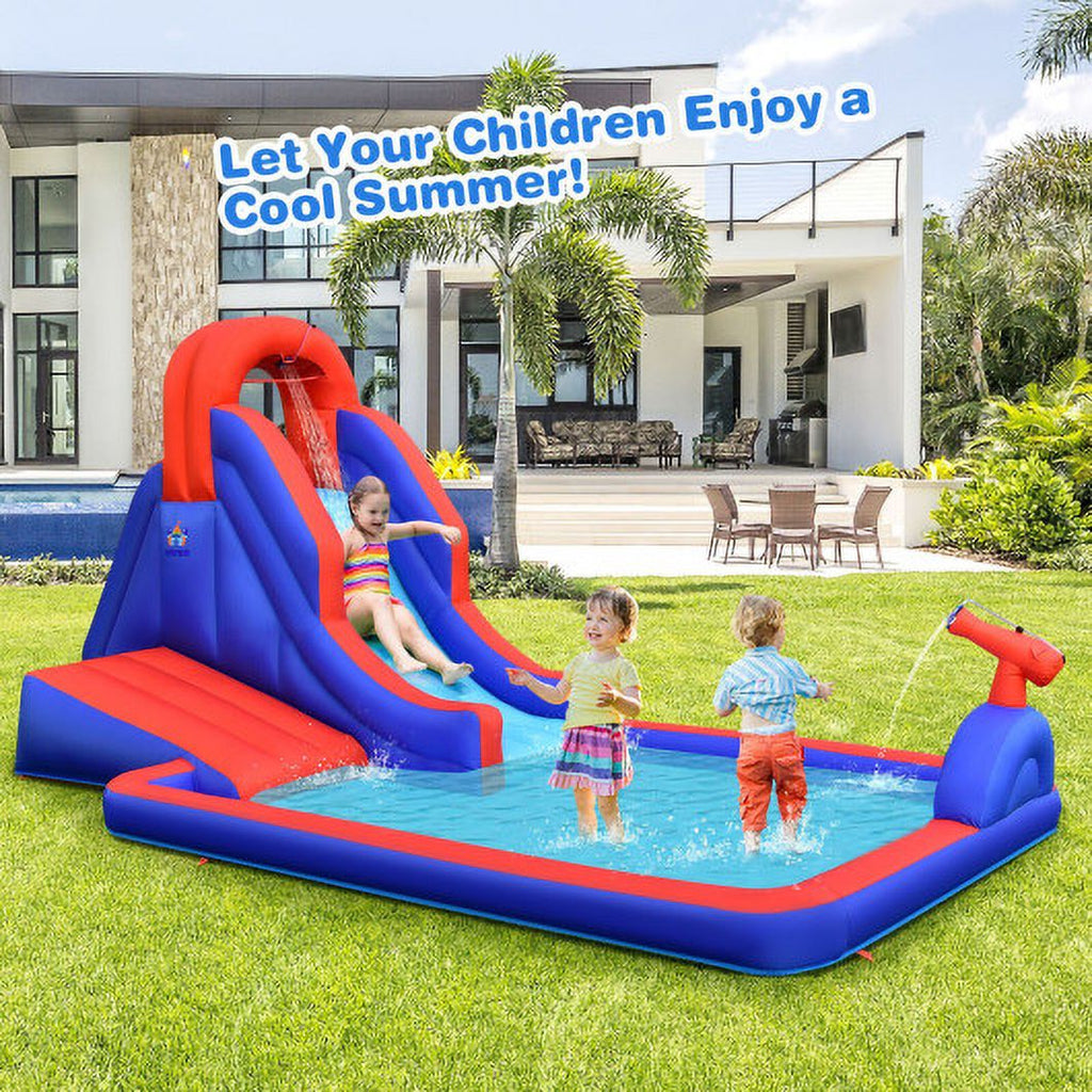 5-in-1 Inflatable Water Slide with Climbing Wall E913445