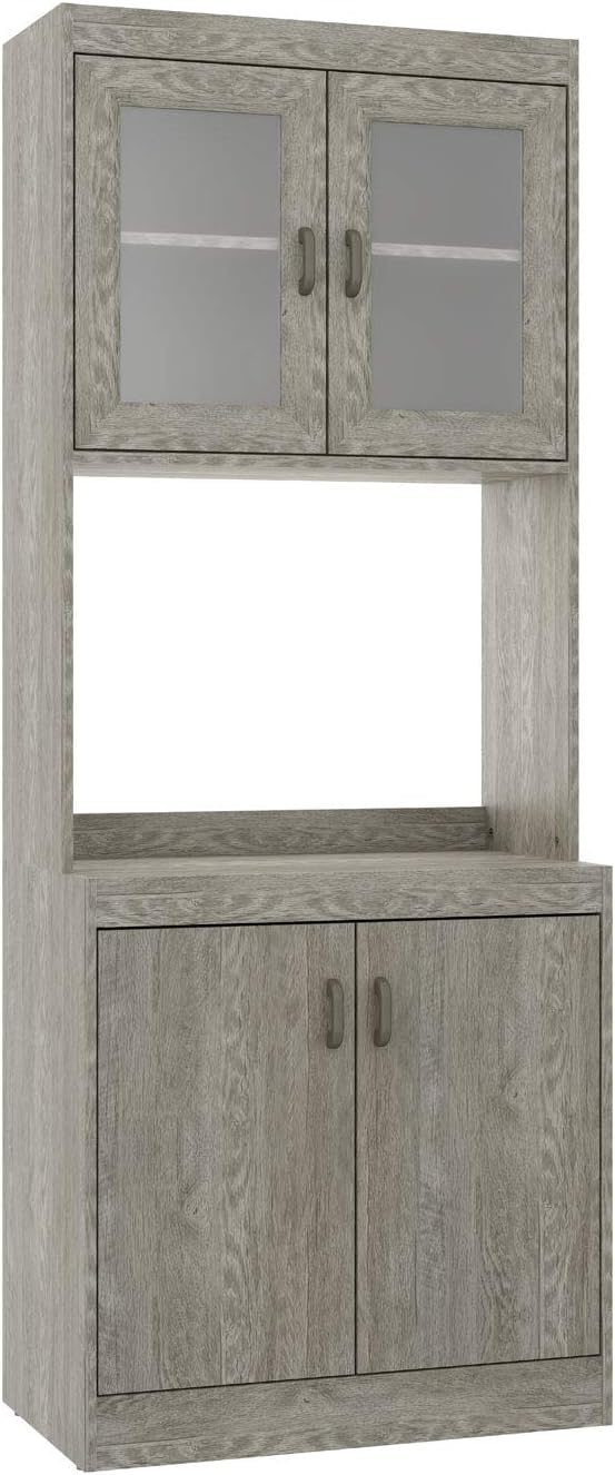 Microwave Cabinet with Double Glass Doors B1663