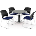 Gray Nebula Table with 4 Chairs W478