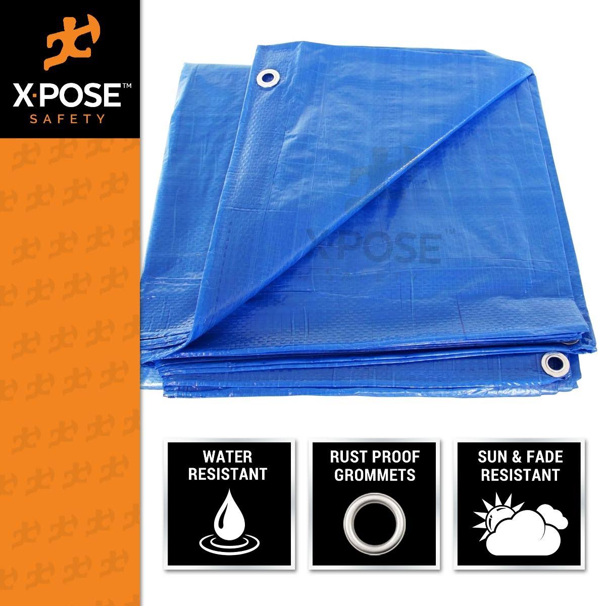 Blue Poly Tarps 15 x 25 Case of 6 R3086