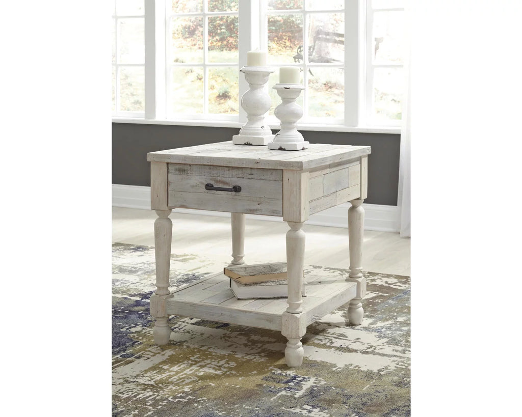 Whitewash End Table D844