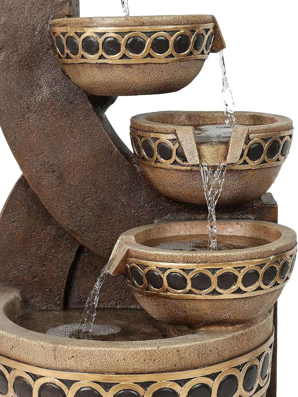 5 Tiered Polyresin Outdoor Water Fountain J28919