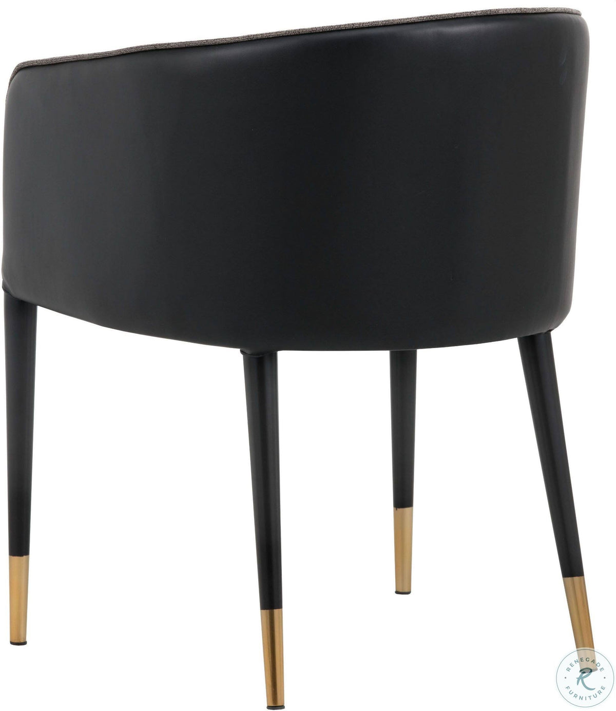 Sparrow Grey / Napa Black Dining Armchair A37009