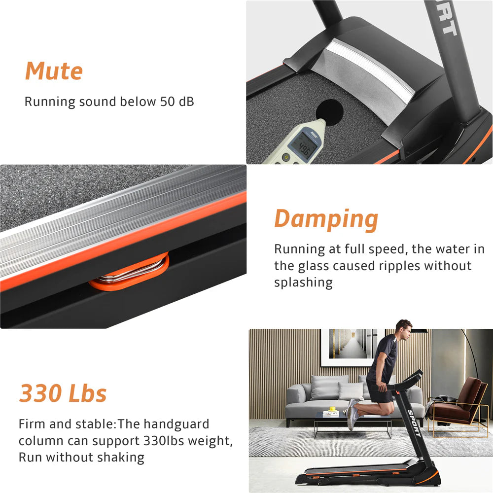 Folding Electric Treadmill with Incline D1042