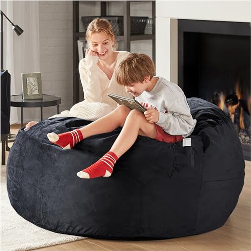 Charcoal Grey 4 FT Machine Washable Mink Bean Bag Chair T662