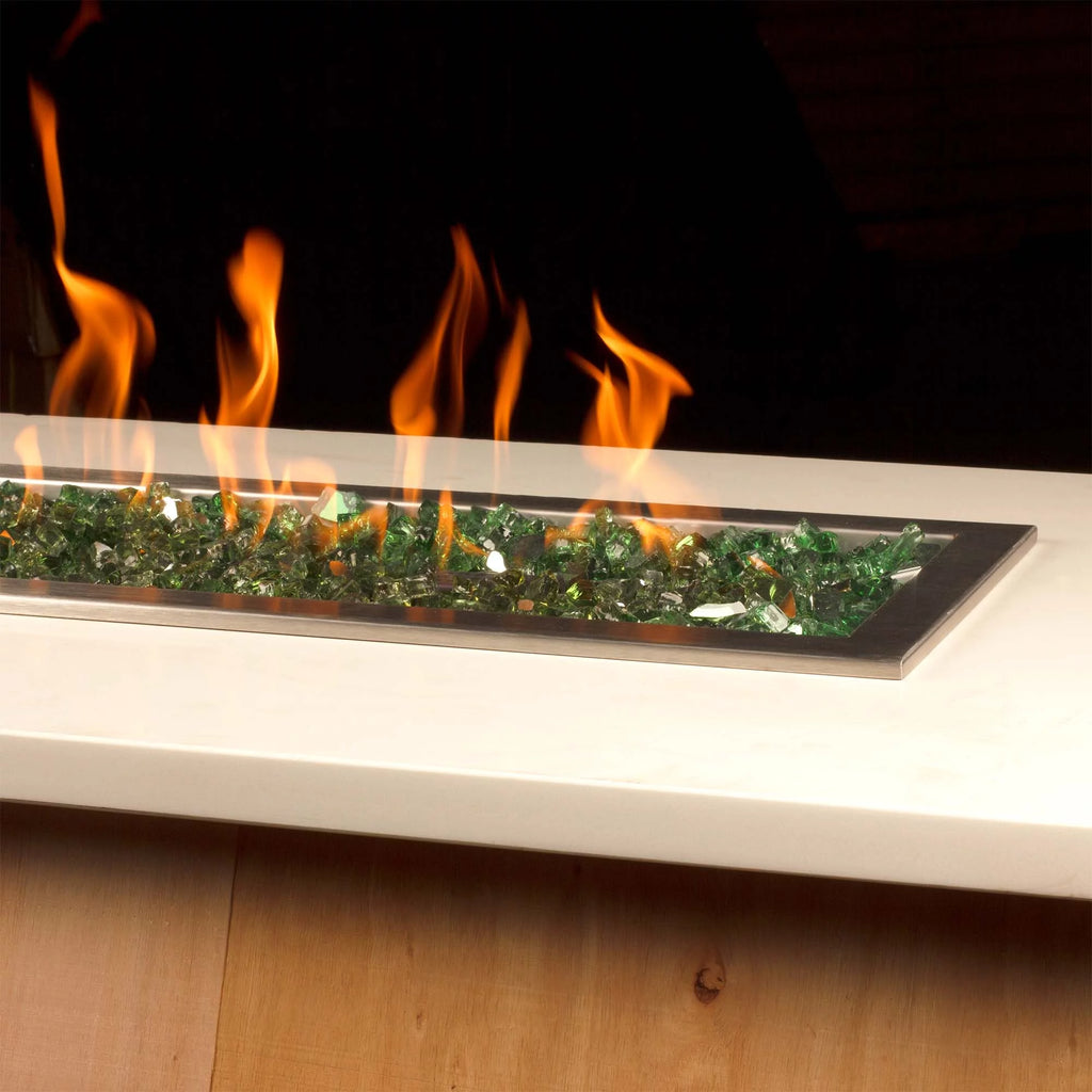 Green Reflective Tempered Fire Glass 1/2", 10 lb. Jar B781