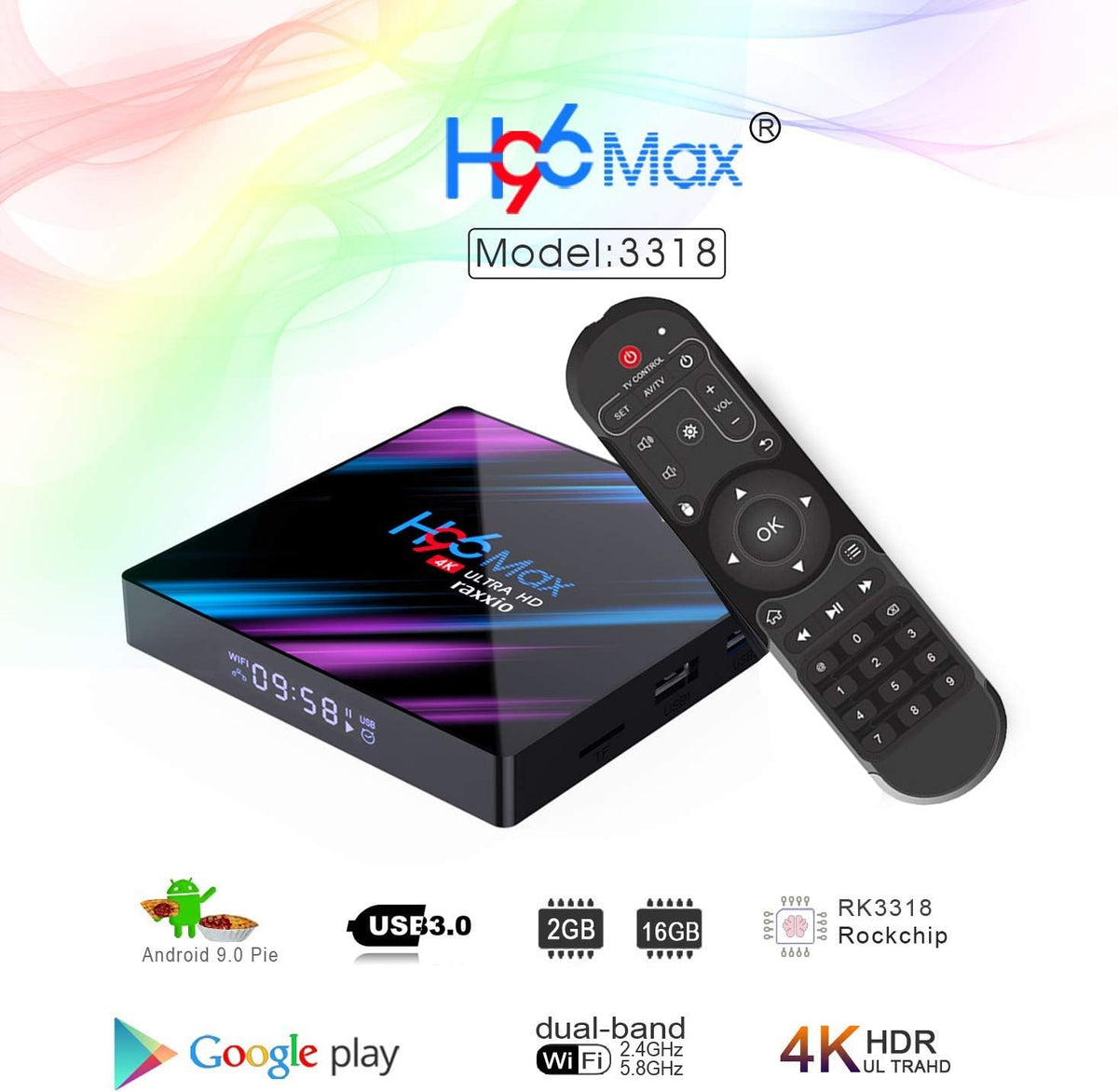 2GB RAM 16GB ROM 4K Smart TV Box Pack of 2 U147163