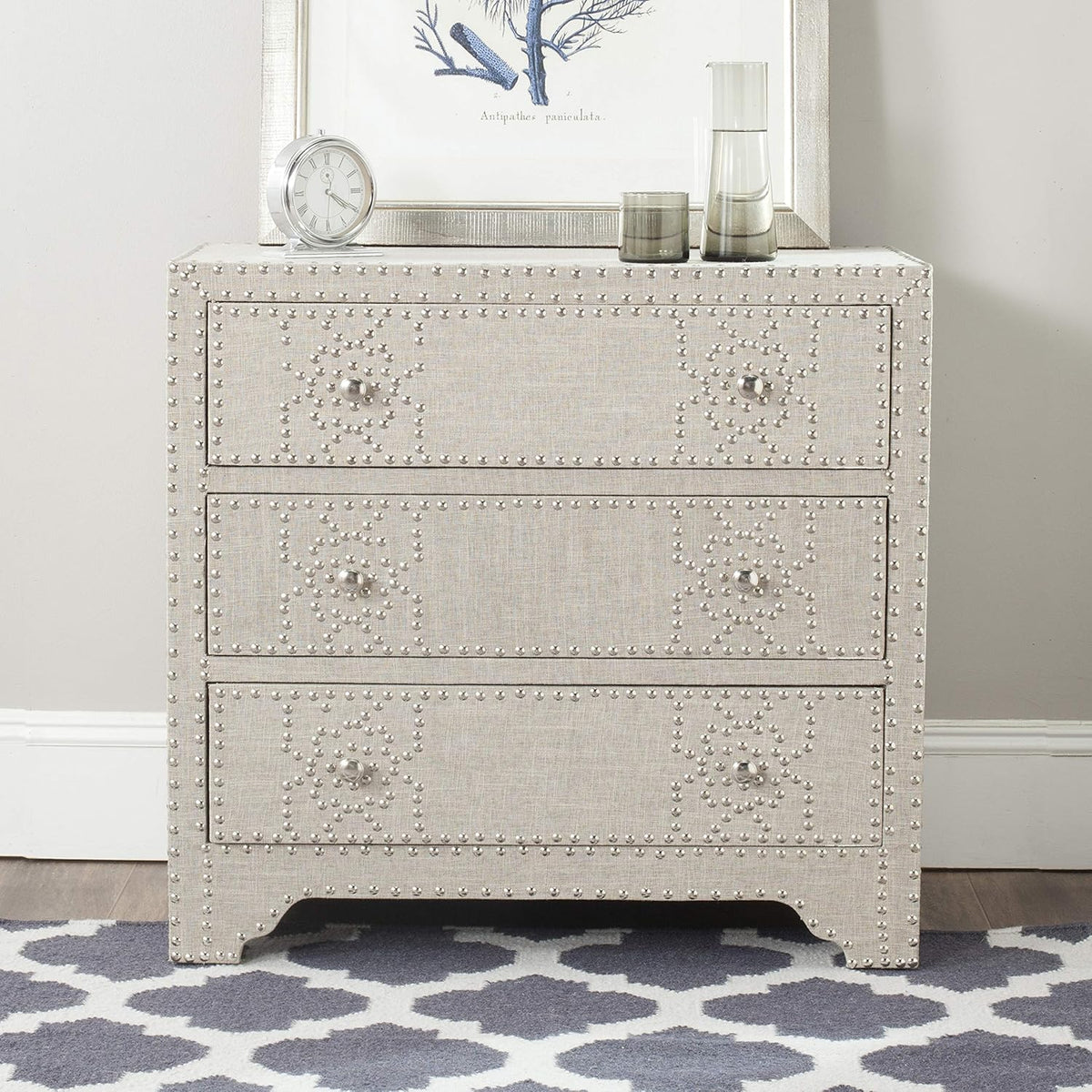 Grey 3 Drawer Chest Y208629