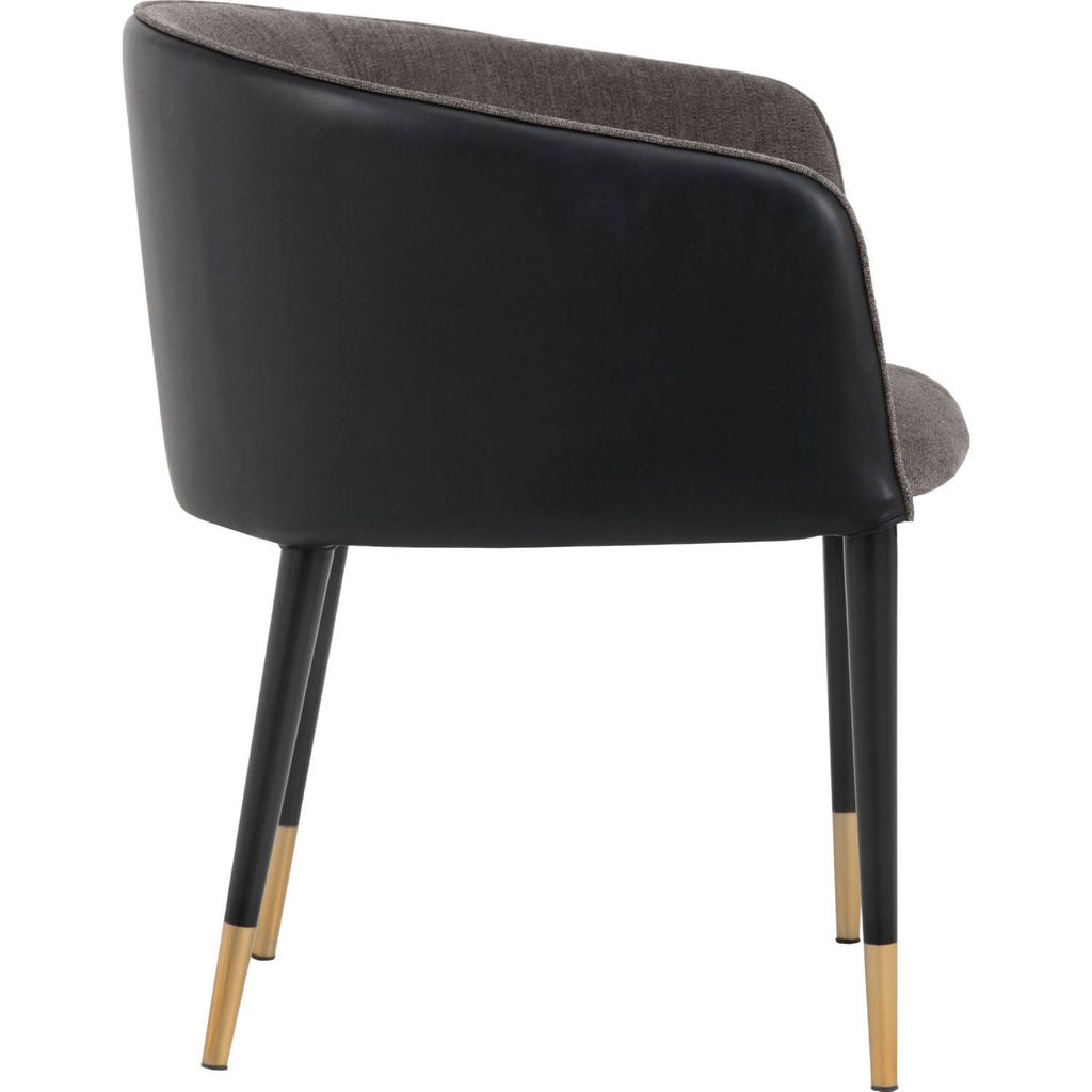 Sparrow Grey / Napa Black Dining Armchair A37009