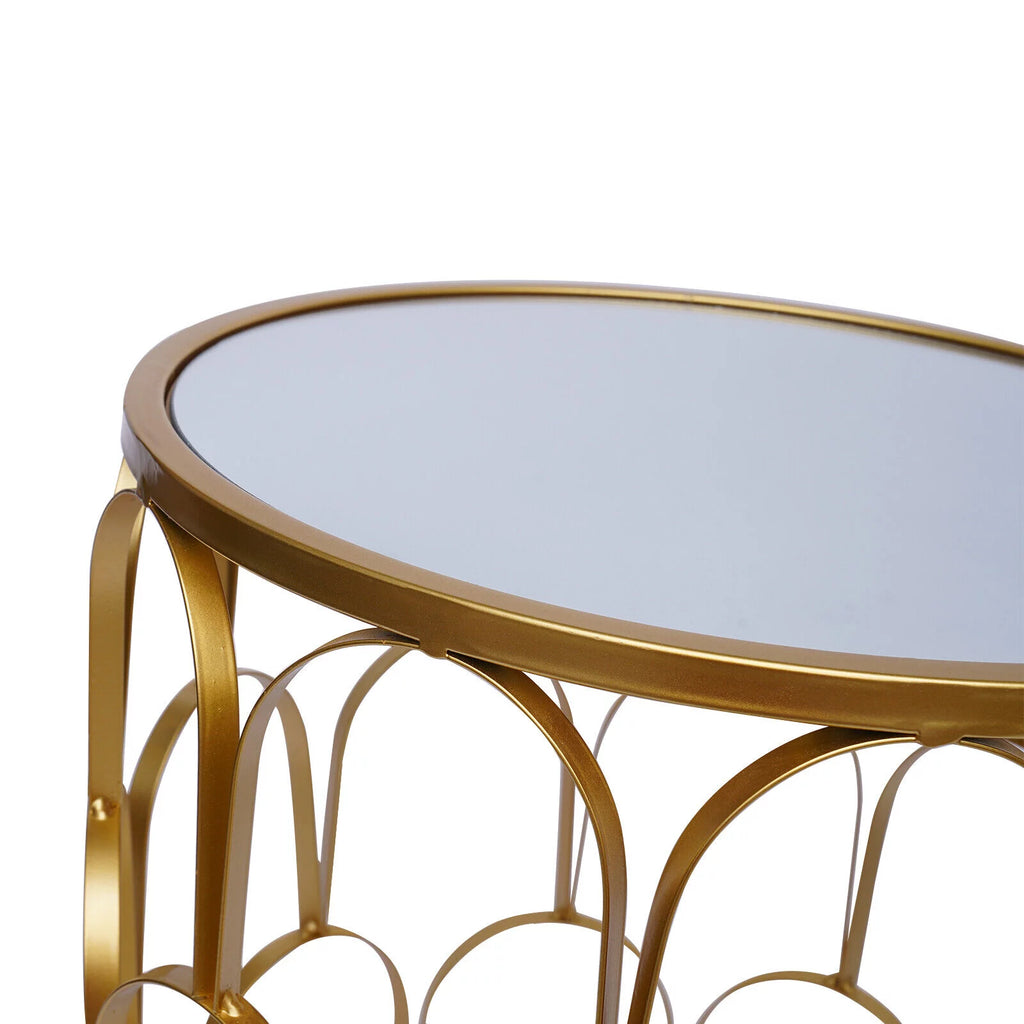 Metal Round Gold End Table K6150