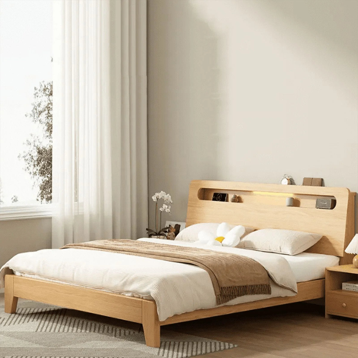 King Wood Storage Bed D745263