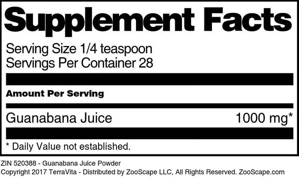Guanabana Juice Powder 1 oz N49113