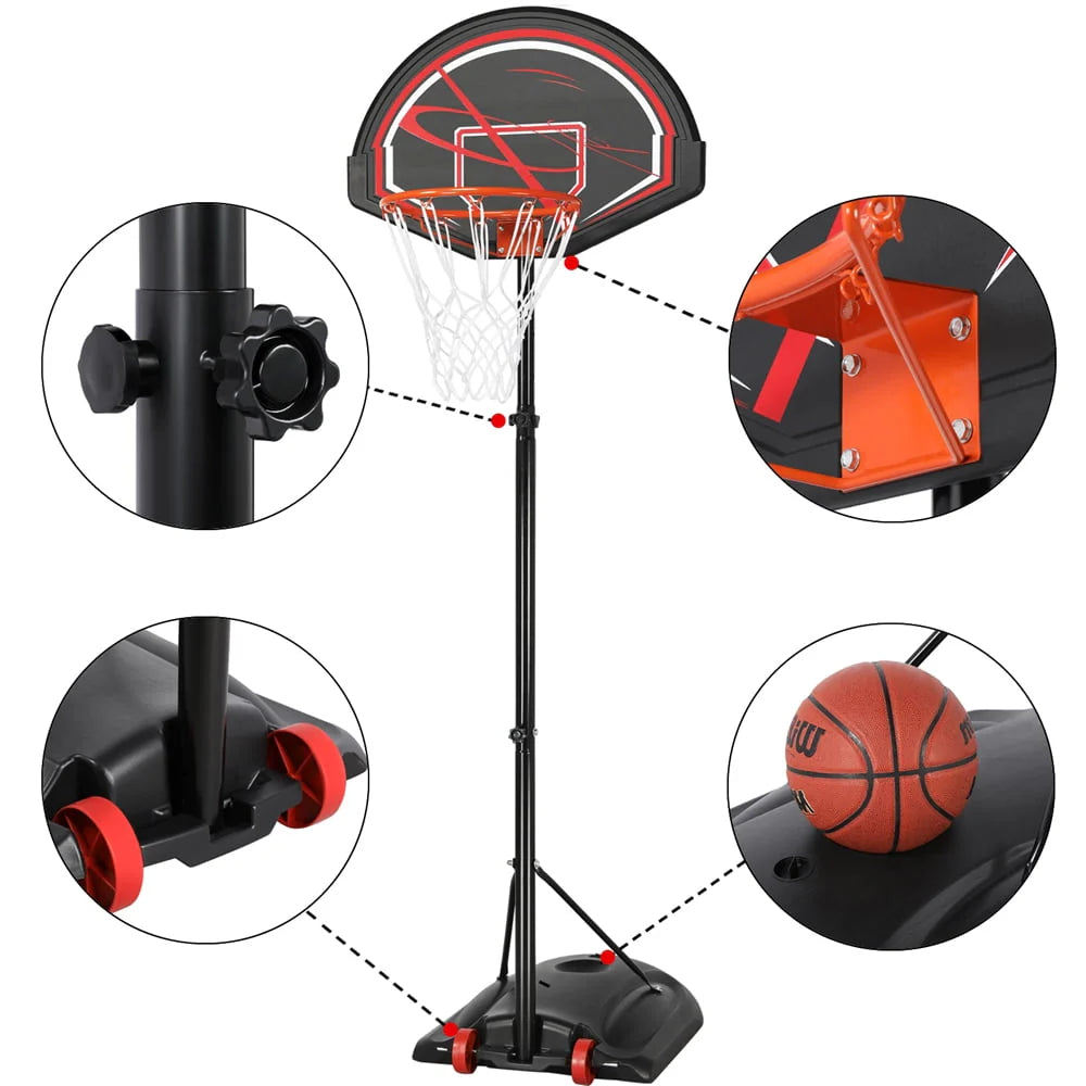 7 to 9 Ft Portable Basketball System Hoop Y5126