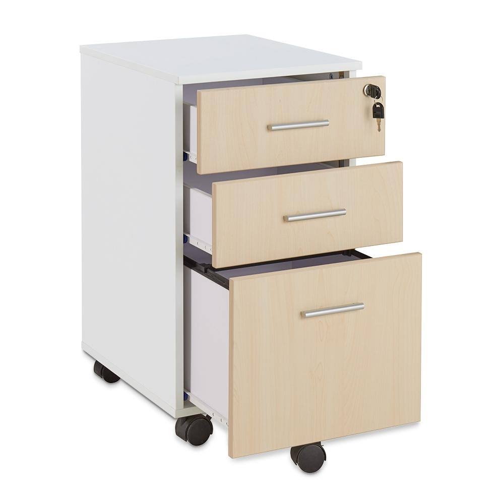 Light Maple Mobile Pedestal Box File N105