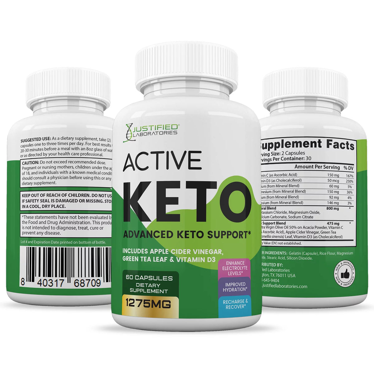 Keto ACV Gummies 1000mg & Pills 1275mg Bundle C7638