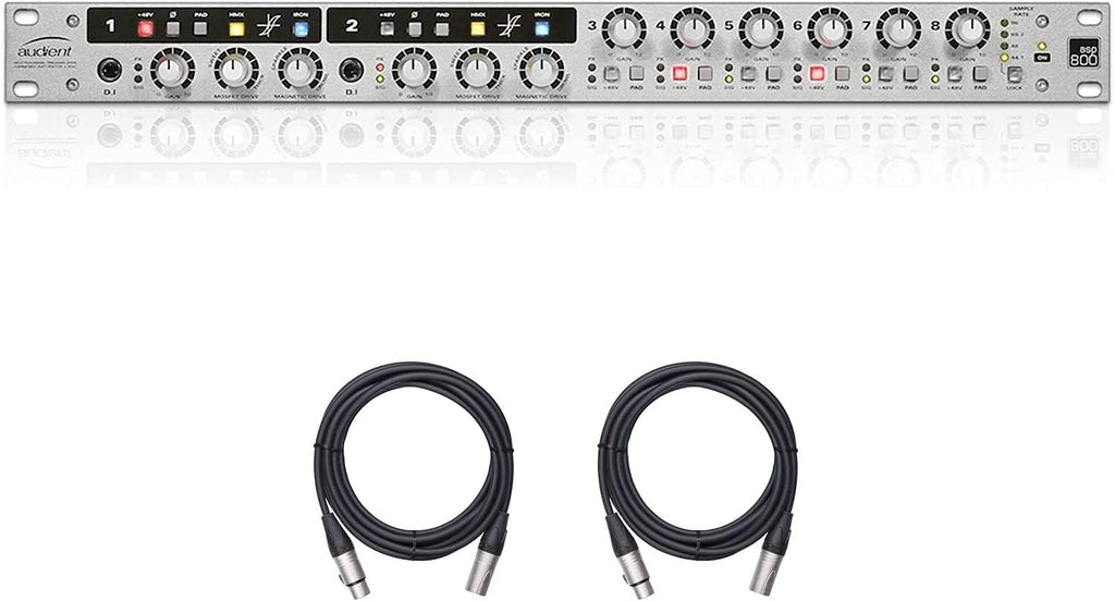 8 Channel Microphone Preamplifier with 2 XLR Mic Cables T816497