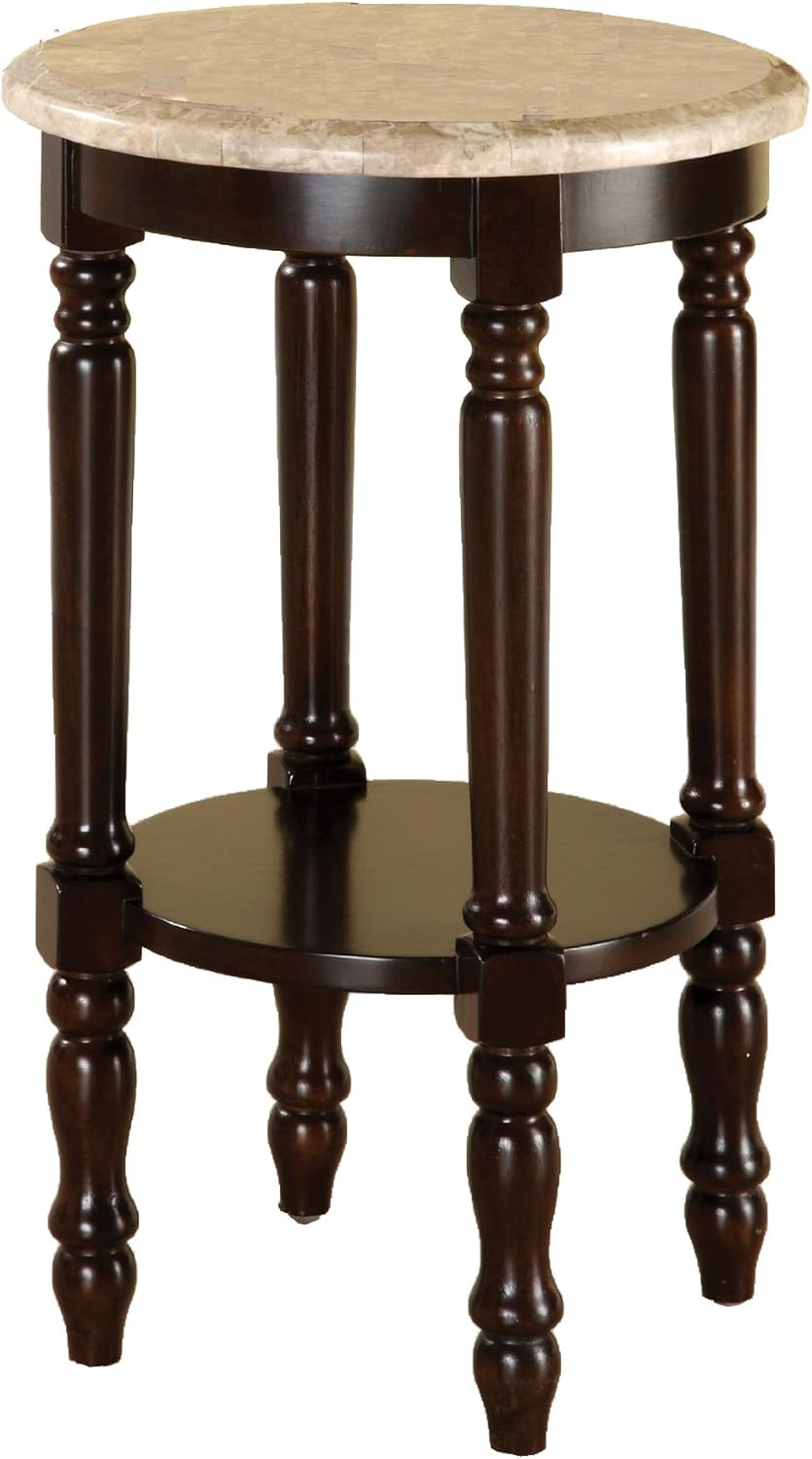 Round Stand with Genuine Marble Top C1083