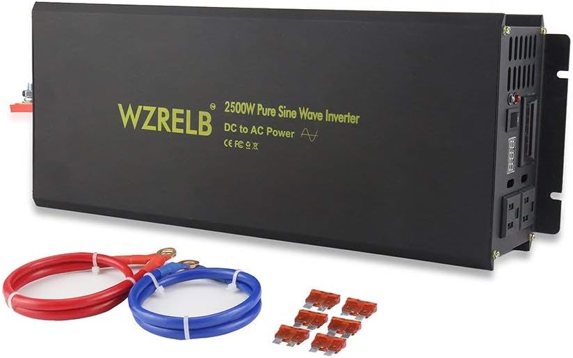 2500W Pure Sine Wave Power Inverter 12V 120V DC AC Converter Y192