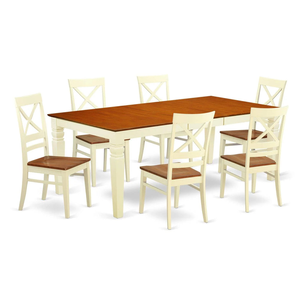 7 Piece Wood Kitchen Table and Chairs U43922