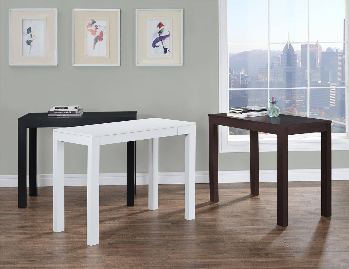 White Parsons Desk with Drawer S96231