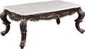 Wooden Coffee Table in Marble and Antique Oak O215