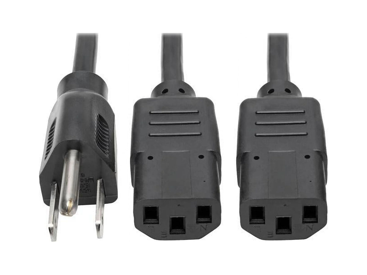 Universal Power Extension Cord Y Splitter Cable 6-ft. J7826